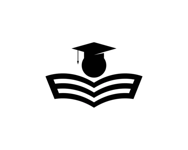 Istruzione Icona Logo Modello Vettoriale — Vettoriale Stock