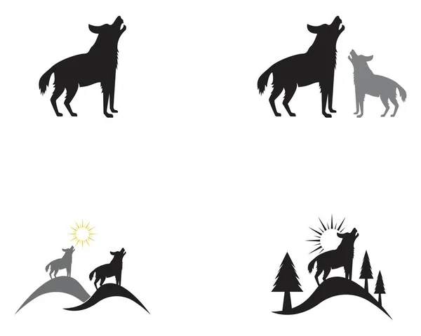 Ilustracja Wektor Logo Wilka — Wektor stockowy