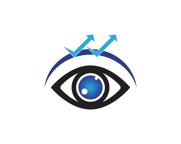 Cuidados Com Olhos Logotipo Modelo Vetor —  Vetores de Stock