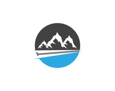 Doğa dağ logosu şablonu
