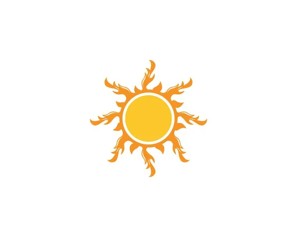 Modèle Logo Icône Soleil Vecteur — Image vectorielle