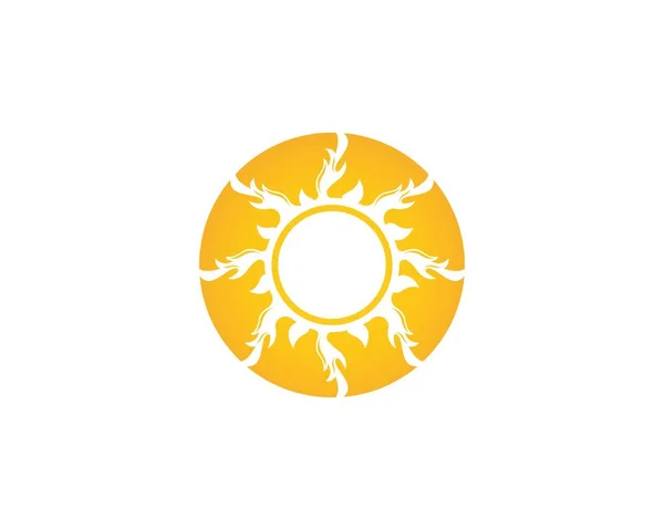 Modèle Logo Icône Soleil Vecteur — Image vectorielle