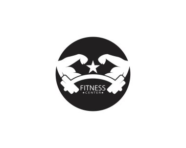 Fitness merkezi logo şablonu