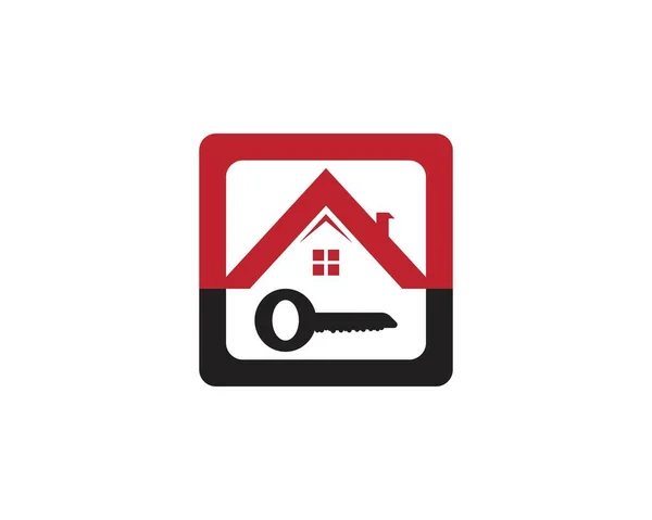 House Key Logo Template Vector — Stock Vector