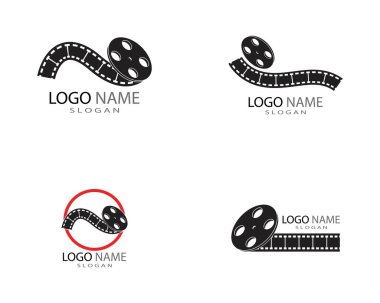 Film şeridi simgesi logo şablonu