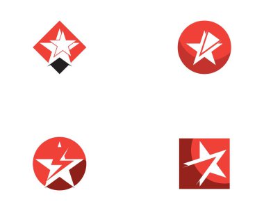Yıldız simgesi logo şablonu