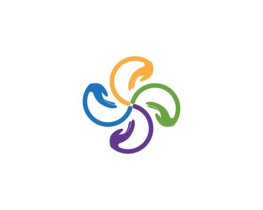 El bakımı topluluk logo şablonu