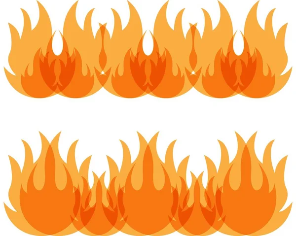 Modèle Logo Icône Flamme Feu — Image vectorielle