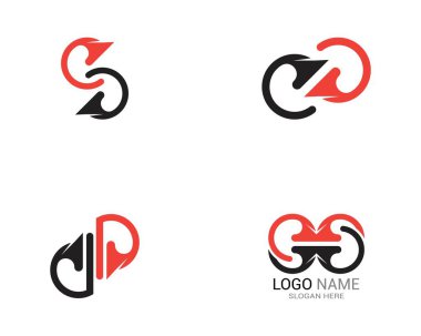 Sonsuzluk logosu ve sembol şablonu