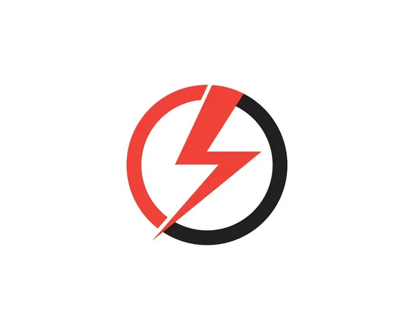 Lightning Flash Pictogram Logo Sjabloon — Stockvector