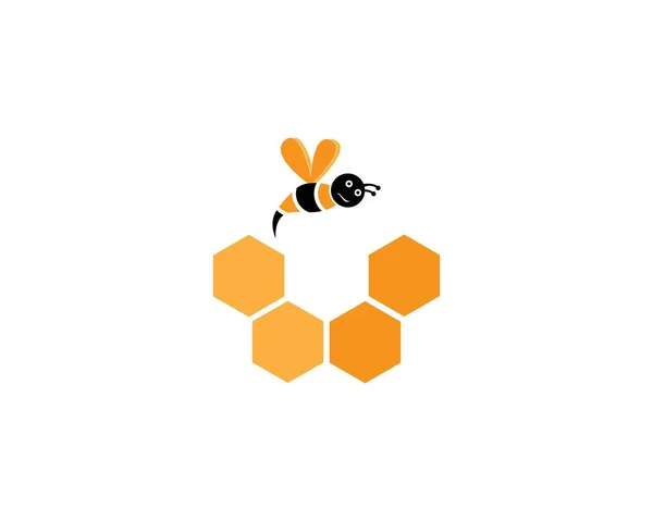 Vorlage Für Das Bienensymbol Logo — Stockvektor