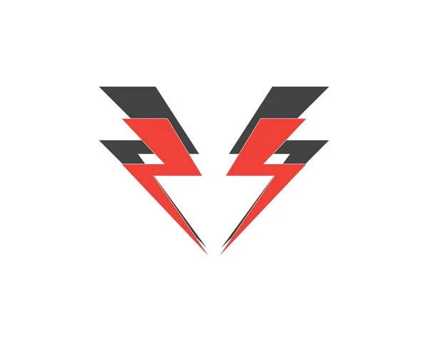 Modelo Logotipo Relâmpago Flash — Vetor de Stock