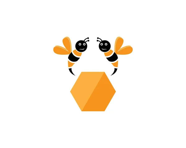 Vorlage Für Das Bienensymbol Logo — Stockvektor