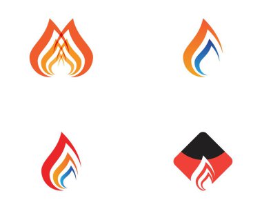 Alev simgesi logo şablonunu ateşle