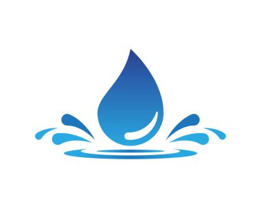 Su bırakma simgesi logo şablonu