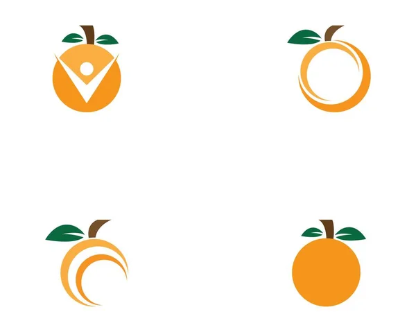 オレンジアイコンロゴテンプレート — ストックベクタ