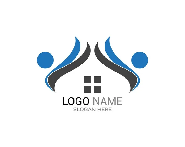Soins Communautaires Modèle Logo — Image vectorielle