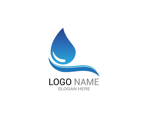 Water Drop Icon Logo Template — Stock Vector