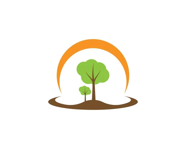 Modèle Logo Icône Arbres — Image vectorielle