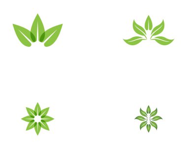 Doğa yaprağı ikonu vektör illüstrasyonu