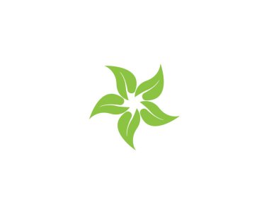 Doğa yaprağı logo şablonu