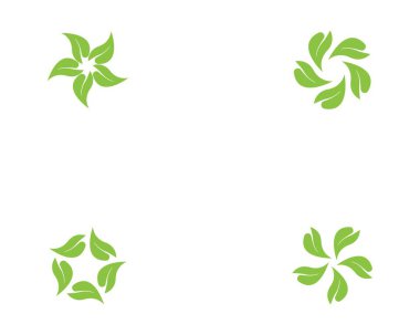 Doğa yaprağı logo şablonu