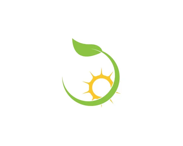 Modèle Logo Vert Feuille Nature — Image vectorielle