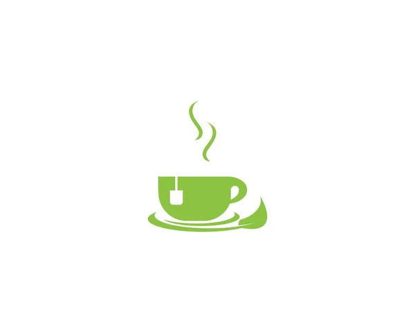 Green Tea Cup Icon Symbol — Stock Vector