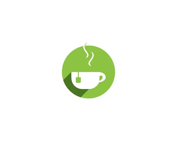Ikona Symbol Filiżanki Zielonej Herbaty — Wektor stockowy
