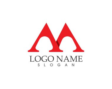 M harfi logo şablonu