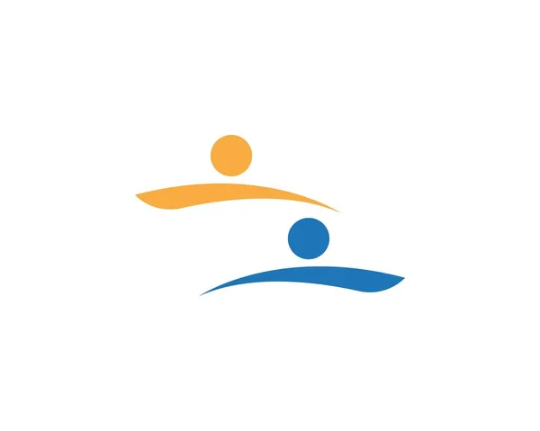 Mall För Gemenskapens Logotyp För Hälso Och Sjukvård — Stock vektor