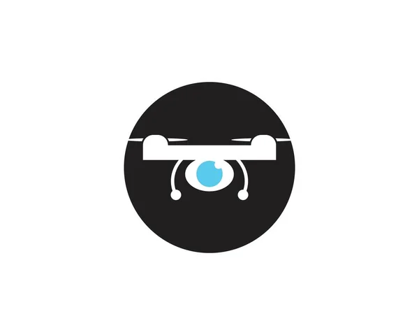 Desenho Ícone Vetor Logotipo Drone Ilustração — Vetor de Stock