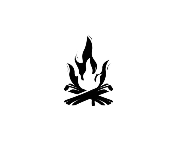 Logo Bonfire Projekt Wektor Szablon Ilustracja — Wektor stockowy