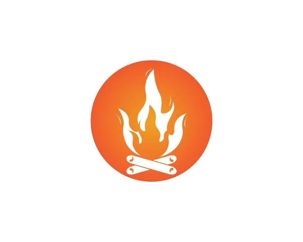 Logo Bonfire Projekt Wektor Szablon Ilustracja — Wektor stockowy