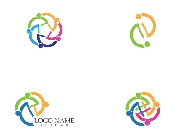 Gemenskapens Logotyp För Hälso Och Sjukvård — Stock vektor
