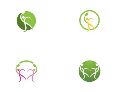 Sağlık hayatı logo şablonu