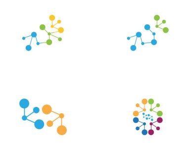 Molekül simgesi logo şablonu