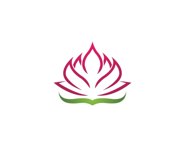 Lotus Flor Logo Vector — Vector de stock