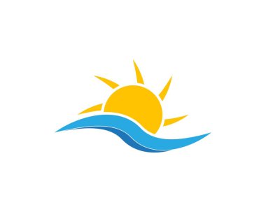 Güneş simgesi logo vektörü