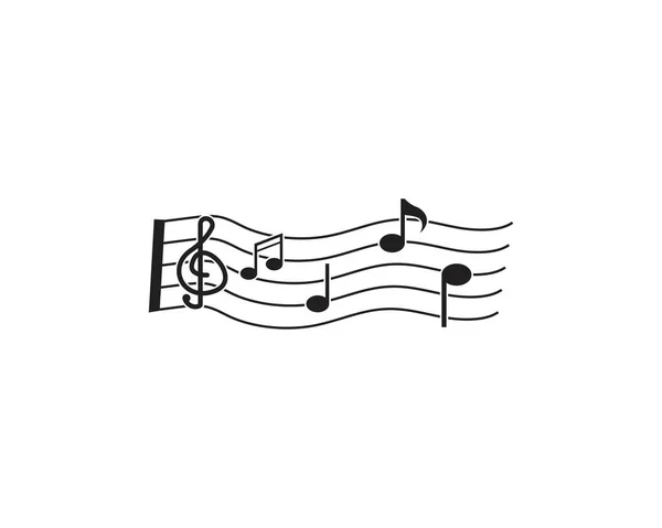 Diseño Logotipo Nota Musical Creativa — Vector de stock