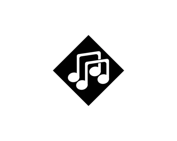 Design Logotipo Nota Música Criativa — Vetor de Stock