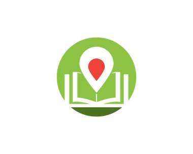 Kitap haritası simgesi ve simgesi 