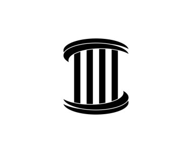 Sütun logosu şablonu, sütun vestor tasarımı