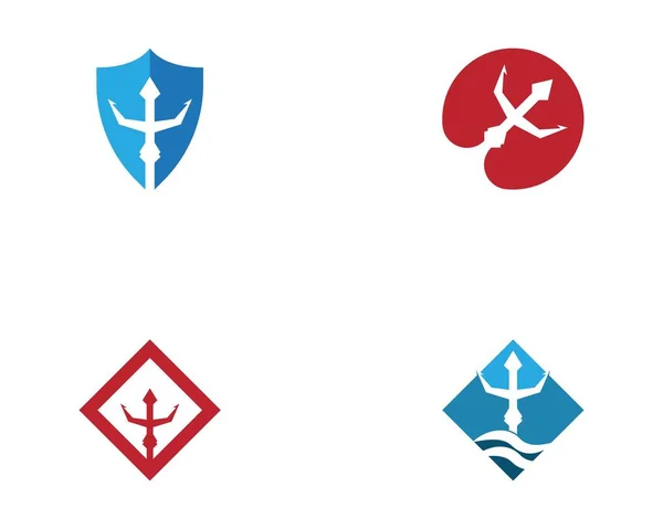 Вектор Шаблона Логотипа Trident — стоковый вектор
