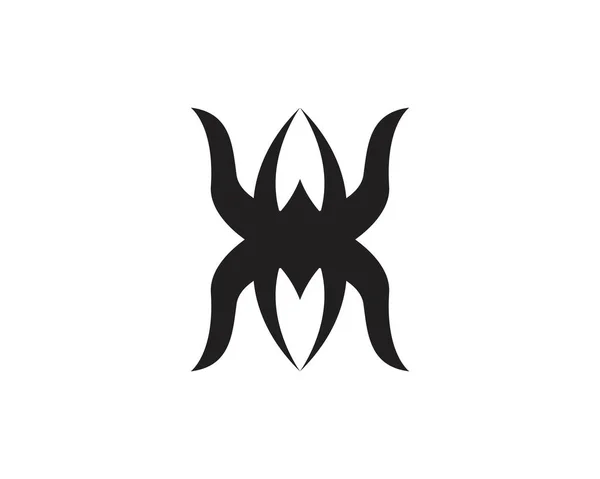 Modelo Logotipo Tatuagem Tribal Preto —  Vetores de Stock