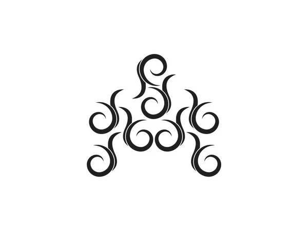 Plantilla Logotipo Tatuaje Tribal Negro — Vector de stock