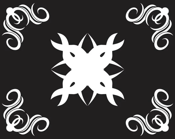 Plantilla Icono Fondo Tribal Negro — Vector de stock