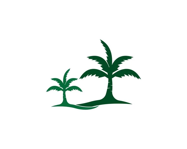 Palm Tree Beach Holidays Logo Vector — Stock Vector