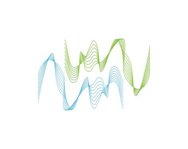 Ses dalgası simgesi logo tasarım vektörü 