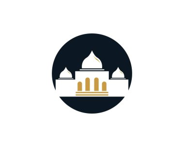 Cami camii simgesi vektör tasarımı illüstrasyonu